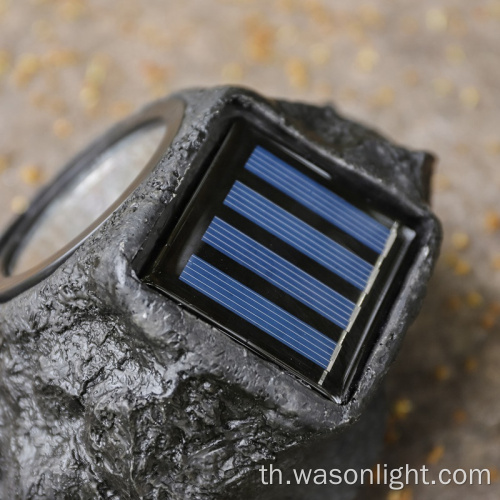 Wason Solar Rock Light Outdoor Garden ตกแต่งกันน้ำ LED Solar Powered Garden Powered Garden Light สำหรับทางเดินทางเดินภูมิทัศน์